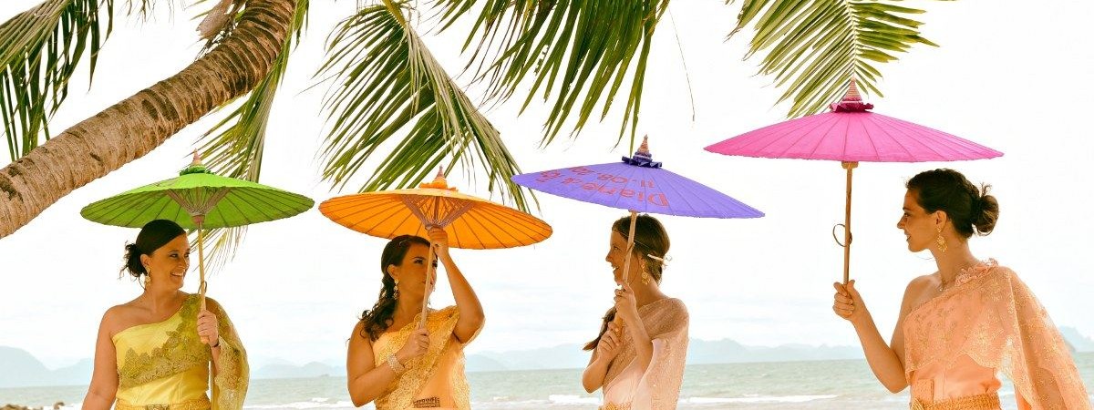 ร่มเชียงใหม่ - เส้นผ่านศูนยกลาง 85 ซ.ม. งานแต่งงานสมุย โดย Oui Au Paradis - Thailand Wedding Planner